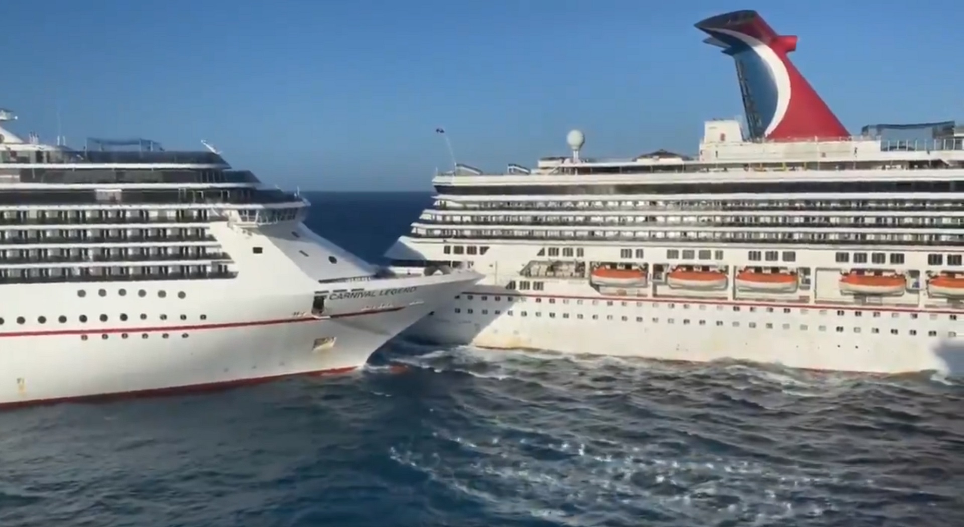 Another Carnival cruise line incident as two massive boats slam into